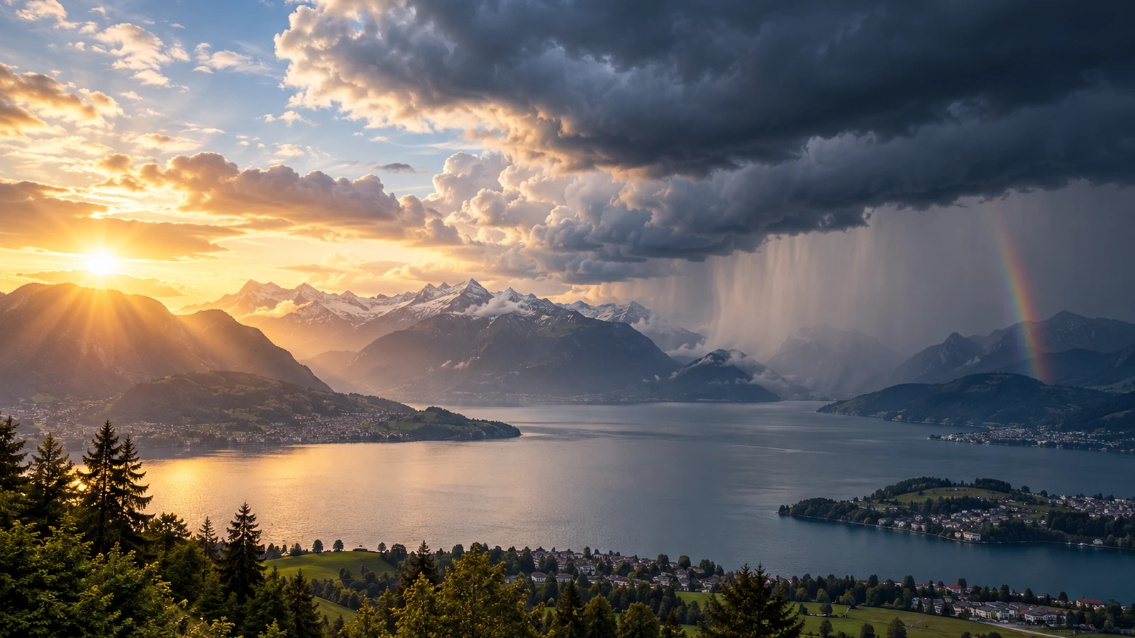 Éclaircies larges et soleil revenant après des nuages menaçants, image symbolique du week-end anticyclonique en France