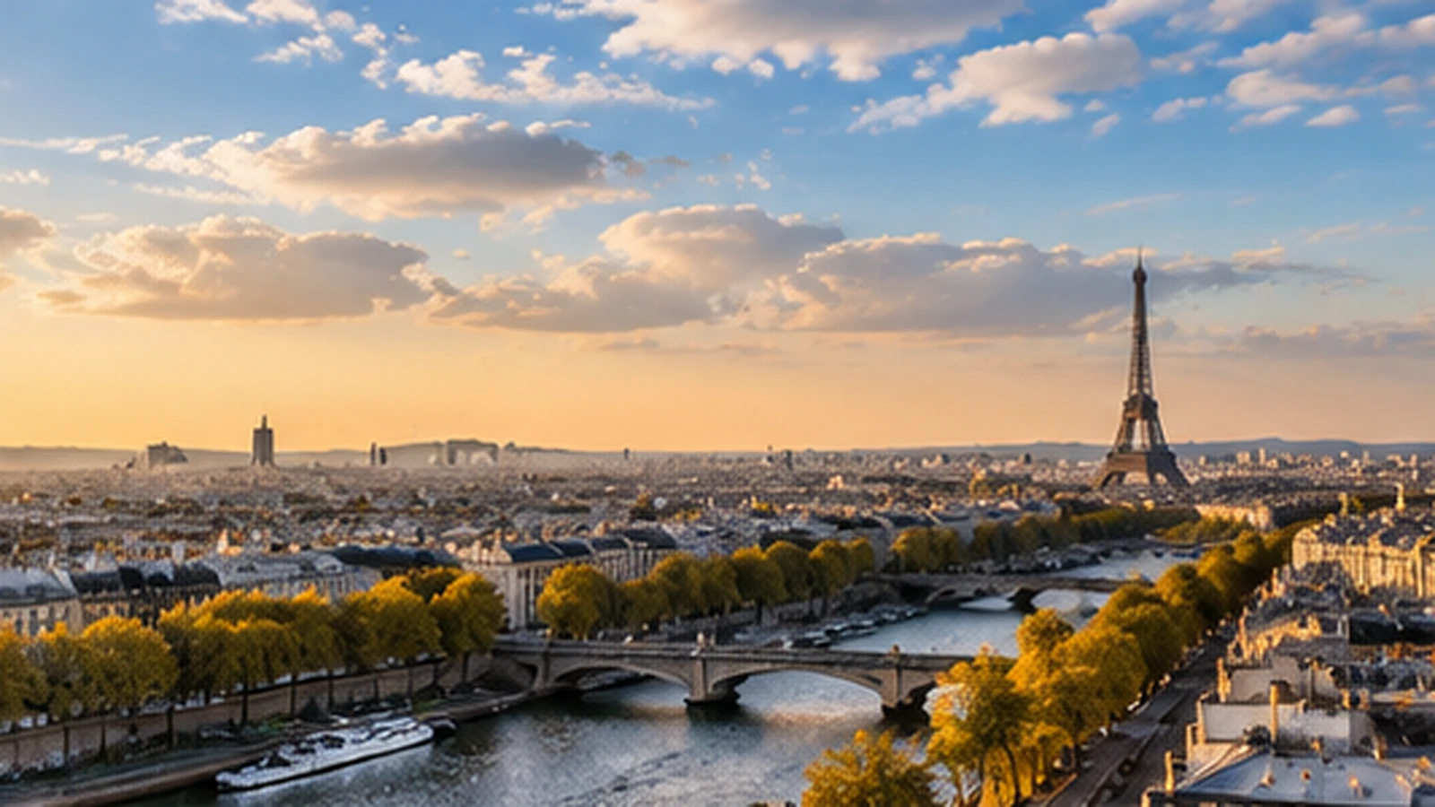 Paysage français sous un ciel partagé entre nuages et éclaircies comme image symbolique du temps de vendredi